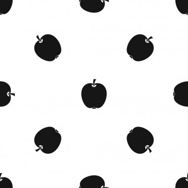 Apple desen sorunsuz siyah