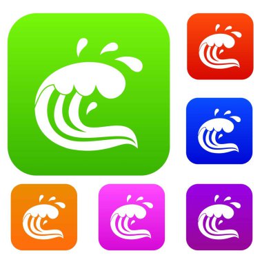 Su dalgası sıçrama koleksiyonu ayarla