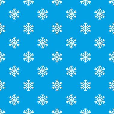 Kar tanesi desen kesintisiz mavi