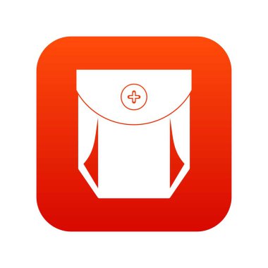 Düğme simgesini dijital kırmızı kot cep