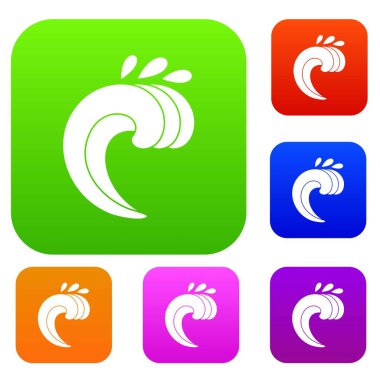 Büyük kıvırma dalga koleksiyonu ayarla