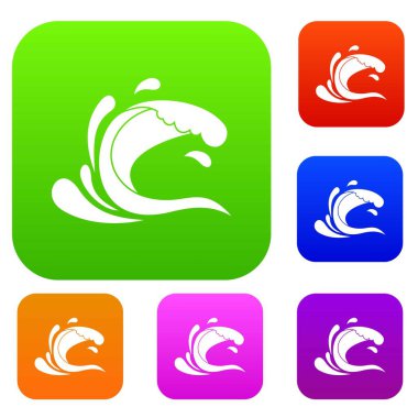 Su dalgası sıçrama koleksiyonu ayarla