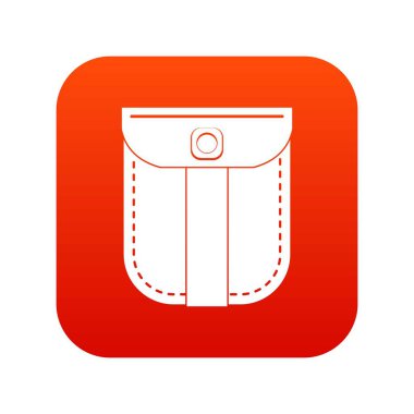 Moda kot pantolon cebinde simgesi dijital kırmızı