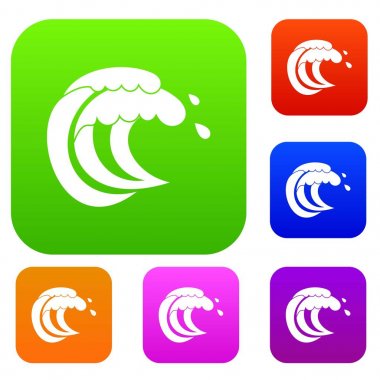 Deniz gelgit dalgası koleksiyonu ayarla