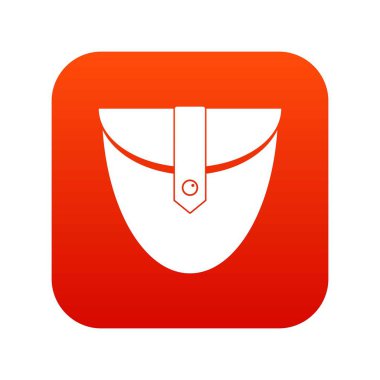 Küçük cep yama simge dijital kırmızı