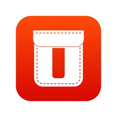 Siyah cep simgesi dijital kırmızı