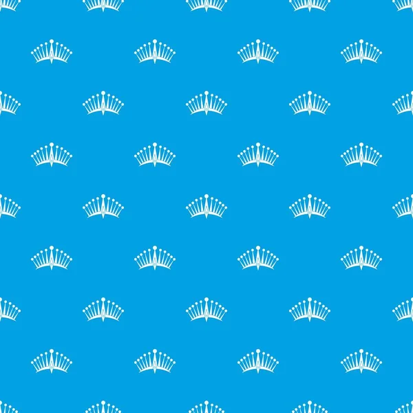 Büyük taç desen kesintisiz mavi