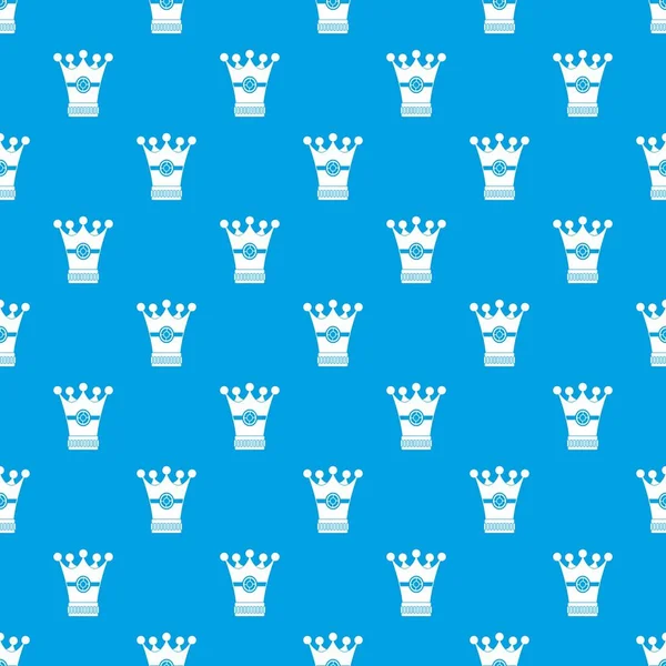 Middeleeuwse kroon patroon naadloze blauw — Stockvector