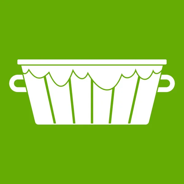 Icona vasca in legno verde — Vettoriale Stock