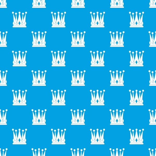 Візерунок королівської корони безшовний синій — стоковий вектор