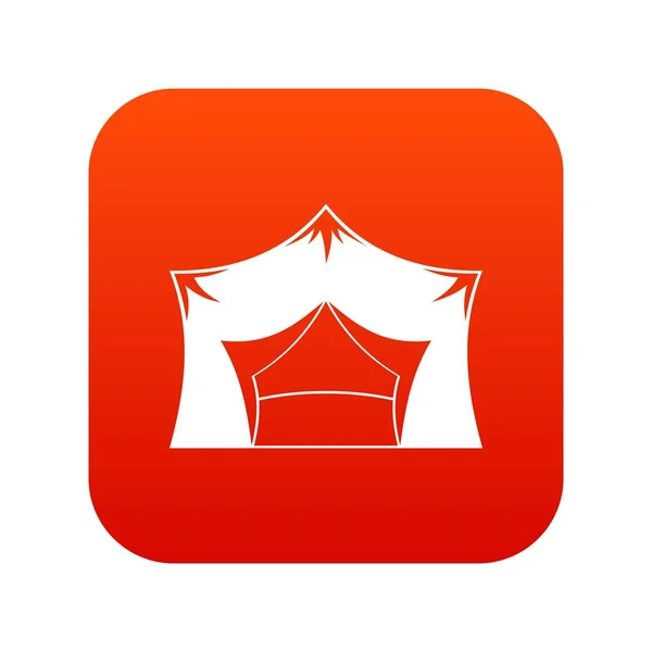 Napellenző sátor ikon digitális piros — Stock Vector