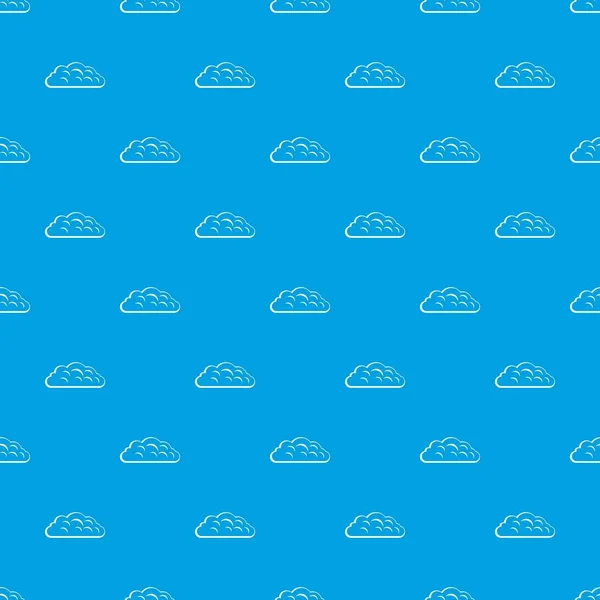 Patrón de nubes de otoño azul sin costuras — Vector de stock