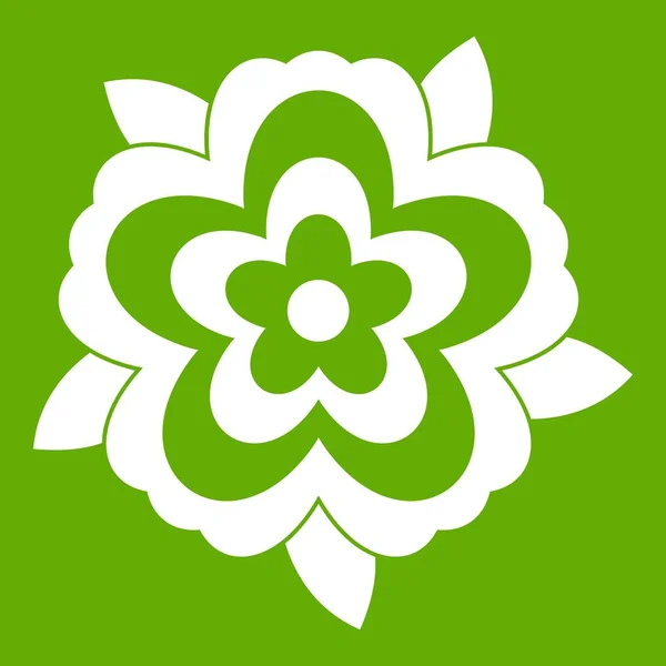 Bloem pictogram groen — Stockvector