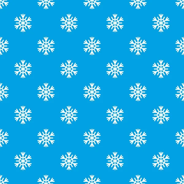 Padrão floco de neve sem costura azul — Vetor de Stock