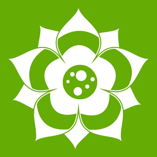 Bloem pictogram groen — Stockvector