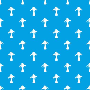 Büyük mantar deseni kesintisiz mavi