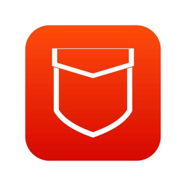 Cep kapak simgesi dijital kırmızı ile