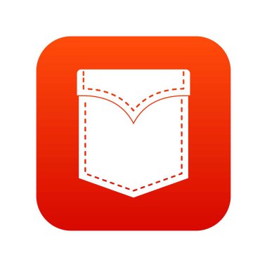 Siyah kapak cep simgesi dijital kırmızı