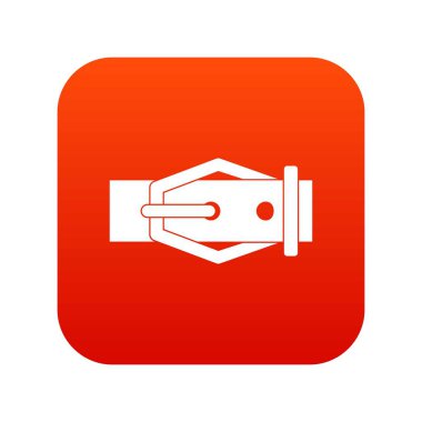 Deri kemer simgesi dijital kırmızı