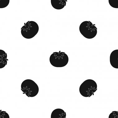 Domates desen sorunsuz siyah
