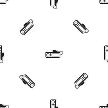 Radyo taksi desen sorunsuz siyah