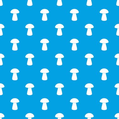 Mantar çörek desen kesintisiz mavi