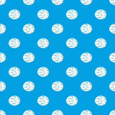 Küçük Hindistan cevizi desen kesintisiz mavi yarısı