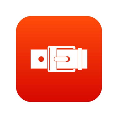 Kare tokası simgesi dijital kırmızı kemer