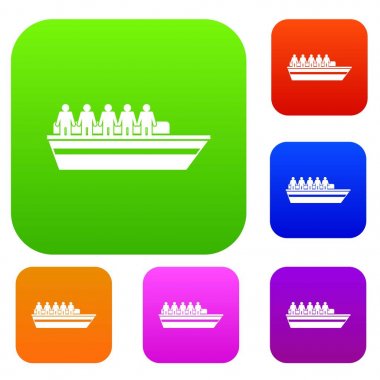 İnsanlar gemi set koleksiyonu