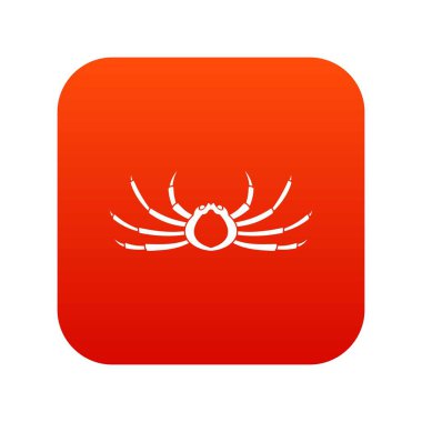 Japon örümcek yengeci simgesi dijital kırmızı