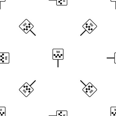 İşareti taksi desen sorunsuz siyah