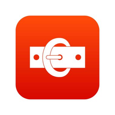 Toka kemer simgesi dijital kırmızı