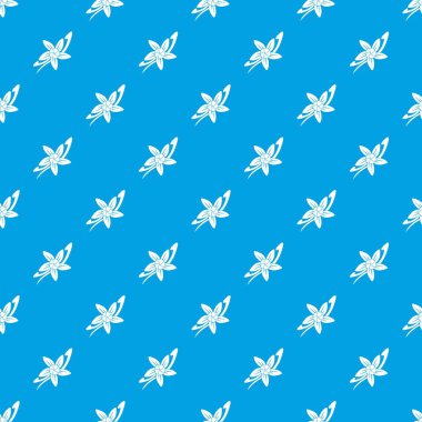 Vanilya ile bir çiçek deseni kesintisiz mavi sopa