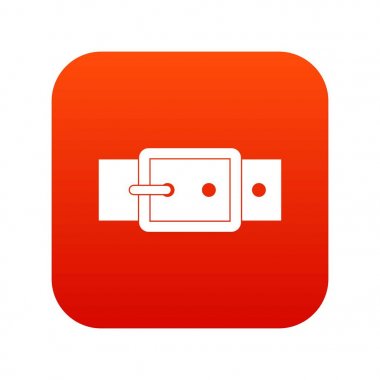 Siyah toka kemer simgesi dijital kırmızı