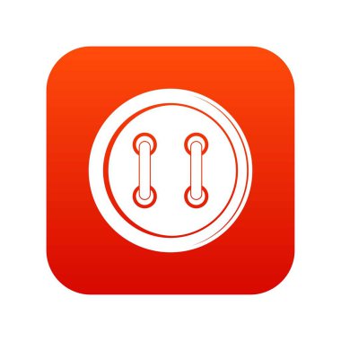 Dikiş düğme simgesi dijital kırmızı