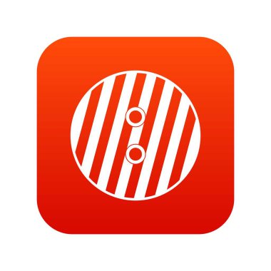 Çizgili dikiş düğme simgesi dijital kırmızı