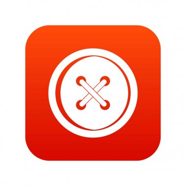 Plastik düğme simgesi dijital kırmızı