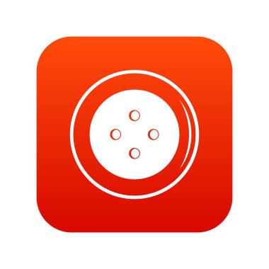 Giyim simgesi dijital kırmızı düğme