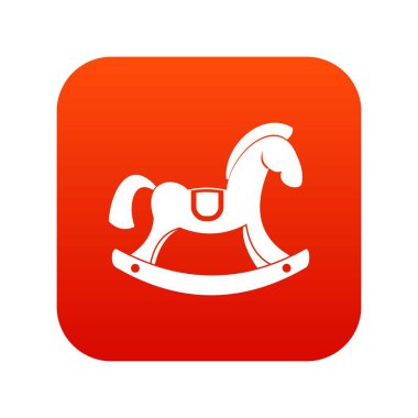 Oyuncak at simgesi dijital kırmızı