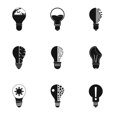 Lamba Icons set, basit tarzı