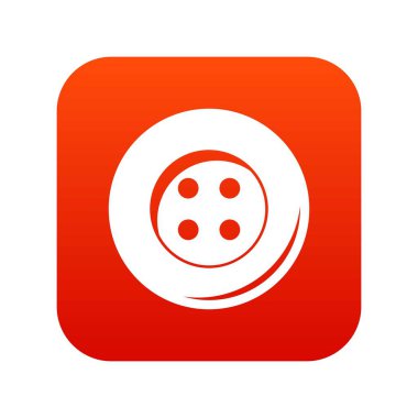 Dikiş simgesi dijital kırmızı düğme