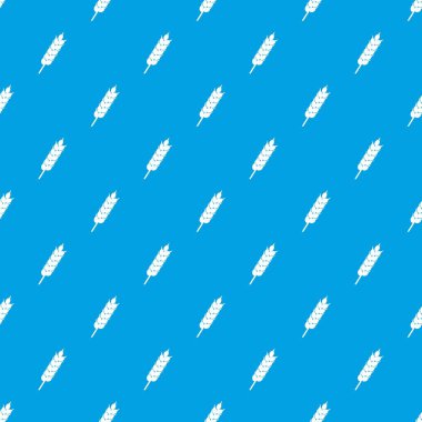 Kurutulmuş buğday kulak desen kesintisiz mavi