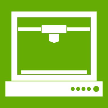 3D yazıcı modeli simgesi yeşil