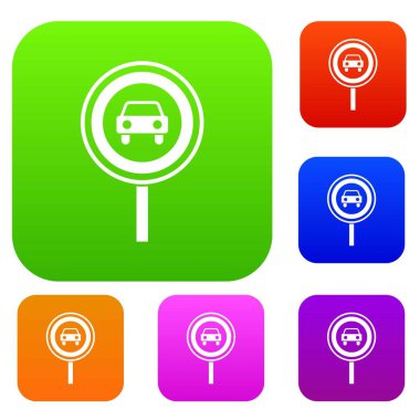 Trafik işaretleri yasaklayan koleksiyonu ayarla