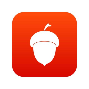 Meşe palamudu simgesi dijital kırmızı