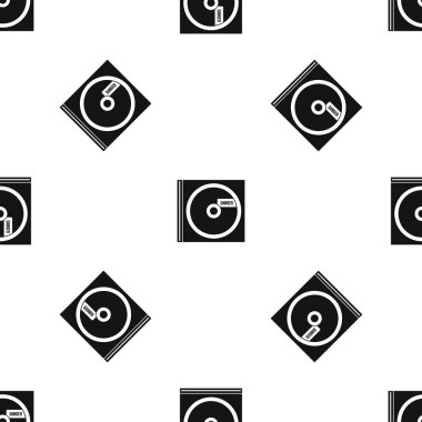 CD tehlike yazı desen sorunsuz siyah