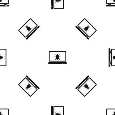 Dizüstü bilgisayar desen sorunsuz siyah