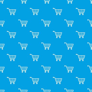 Alışveriş sepeti desen kesintisiz mavi