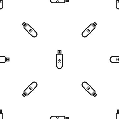 Enfekte Usb birden parlamak götürmek desen sorunsuz siyah