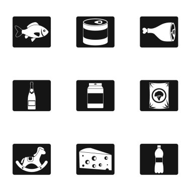 Menü simgeleri kümesini, basit tarzı